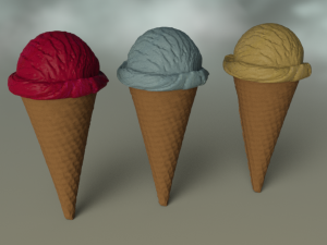 Ice cream balls 3D 모델