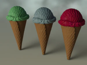Ice cream balls 3D Model