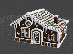 Magical Gingerbread Houses 3D Model
