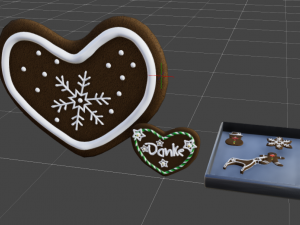Magical Gingerbread Houses 3D Model