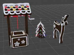 Magical Gingerbread Houses 3D Model