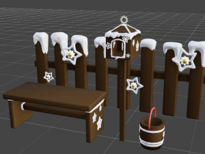 Magical Gingerbread Houses 3D Model