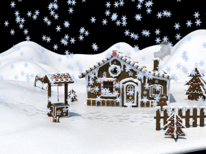 Magical Gingerbread Houses 3D Model
