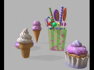 Sweets pack Modelo 3D