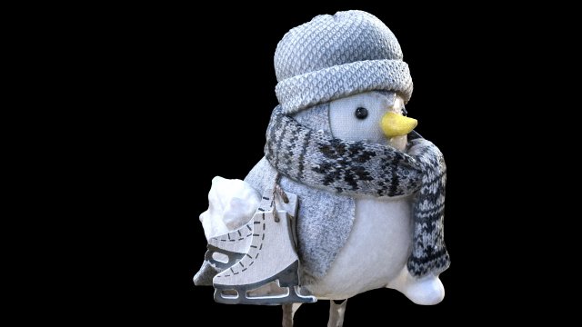 Christmas chick 3D Model .c4d .max .obj .3ds .fbx .stl .blend