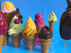 Gelatoo icecream pack 3D Model