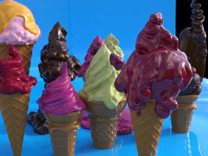 Gelatoo icecream pack 3D Model