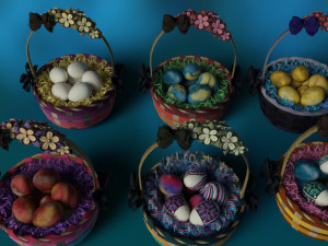 Basket easter Model 3D
