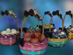 Basket easter Model 3D
