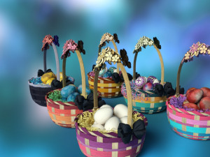 Basket easter Model 3D