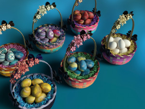 Basket easter Model 3D