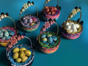 Basket easter 3D Model