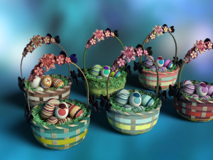 Basket easter Model 3D