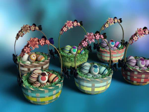 Basket easter 3D Model