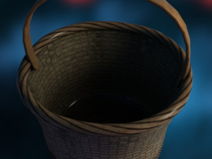 Wood Basket 3D Model