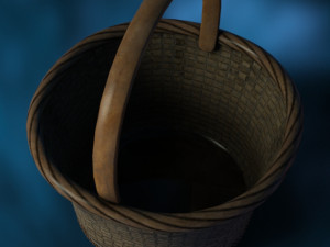 Wood Basket 3D Model