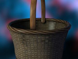 Wood Basket 3D Model