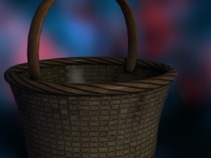 Wood Basket 3D Model