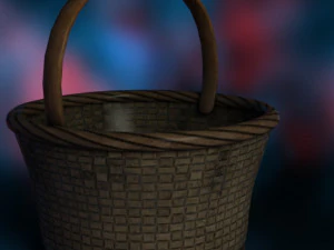 Wood Basket 3D Model