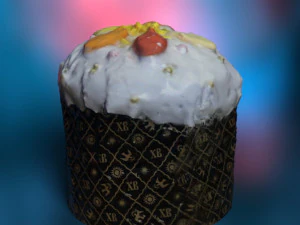 Easter bread sweet celebration 3D Model