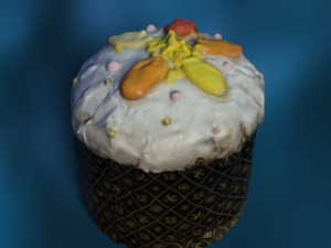 Easter bread sweet celebration 3D Модель