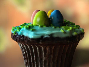 Easter cupcake 3D Model