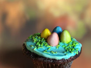 Easter cupcake 3D Model