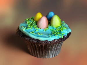 Easter cupcake 3D Model