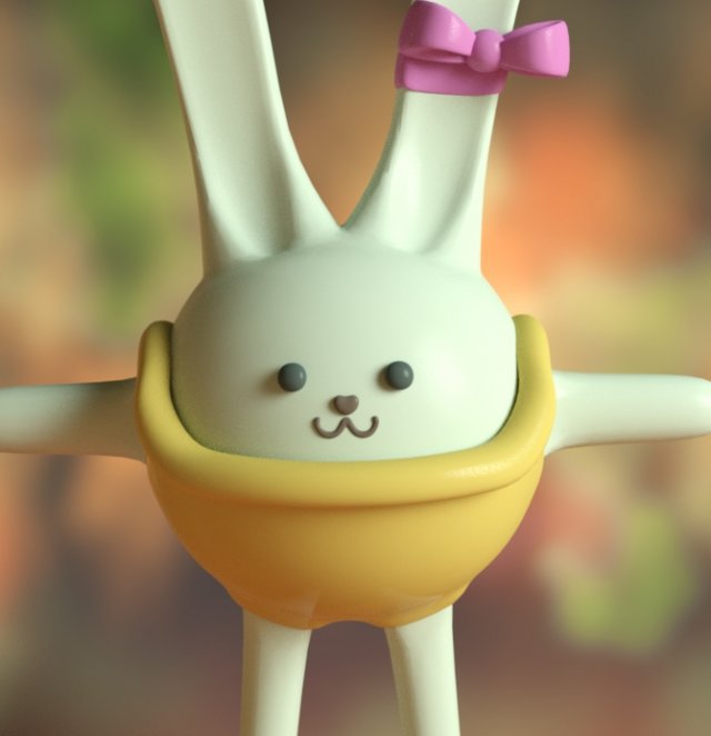 Easter bunny character 3D Model .c4d .max .obj .3ds .fbx .stl .blend 