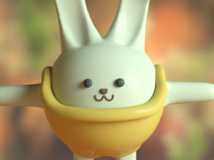 Easter bunny character 3D Model