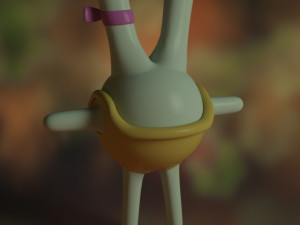 Easter bunny character 3D Model
