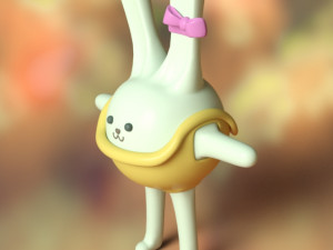 Easter bunny character 3D Model