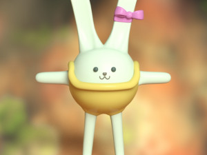 Easter bunny character 3D Model
