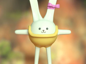 Easter bunny character 3D Model