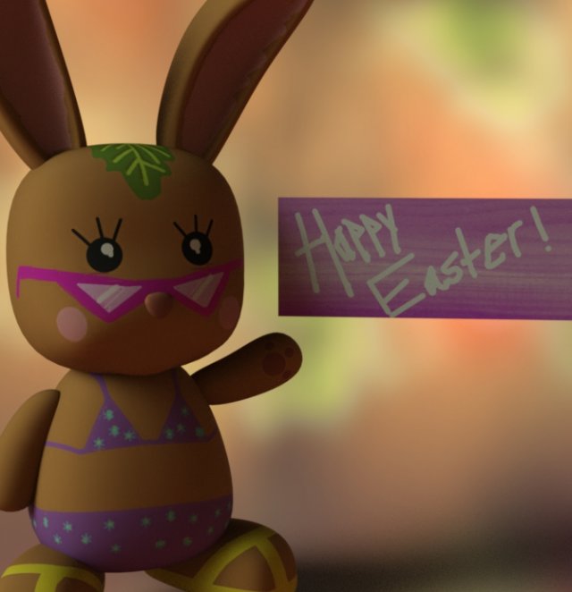 Easter bunny signal Modelo 3D .c4d .max .obj .3ds .fbx .stl .blend 