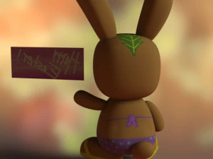 Easter bunny signal 3D Model