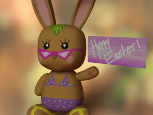 Easter bunny signal 3D Model