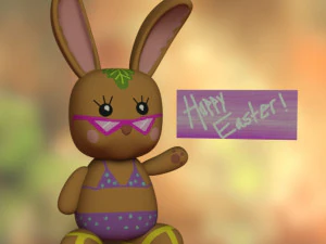 Easter bunny signal 3D Model