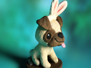 Easter Pug Dog 3D मॉडल