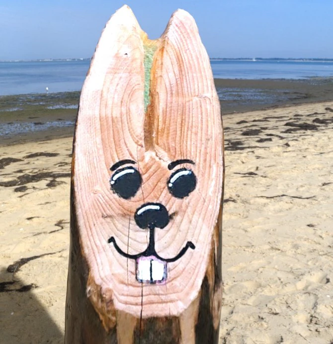 Wood easter bunny 3D Model .c4d .max .obj .3ds .fbx .stl .blend 