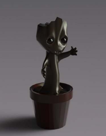 Baby Groot 3D-Modell .c4d .max .obj .3ds .fbx .stl .blend 