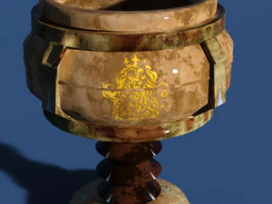 오래된 잔 3D 모델