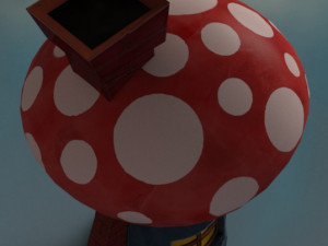 Mushroom house 3D मॉडल