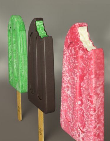 Stick ice cream 3D 모델 .c4d .max .obj .3ds .fbx .stl .blend 