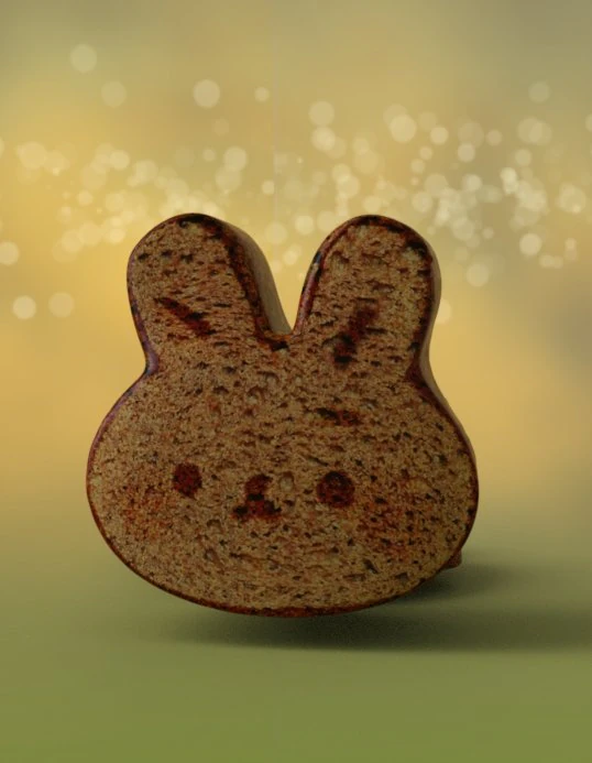 Bunny bread 3D Model .c4d .max .obj .3ds .fbx .stl .blend