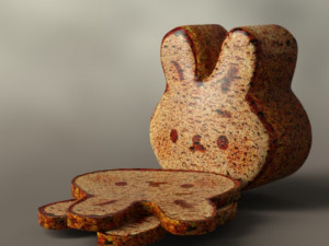 Bunny bread 3D 모델