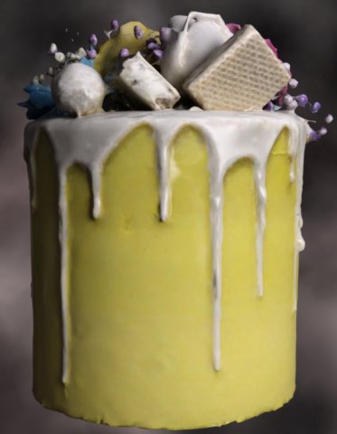 Yellow Cake Modelo 3D .c4d .max .obj .3ds .fbx .stl .blend 