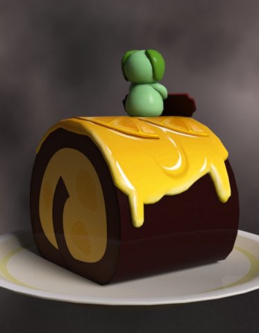 Cake roll 3D 模型 .c4d .max .obj .3ds .fbx .stl .blend 