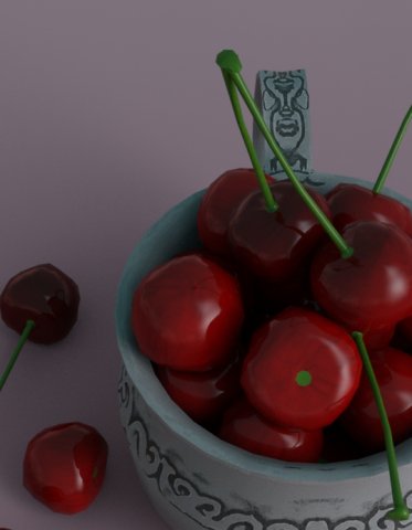 Cherry Nature 3D Model .c4d .max .obj .3ds .fbx .stl .blend 