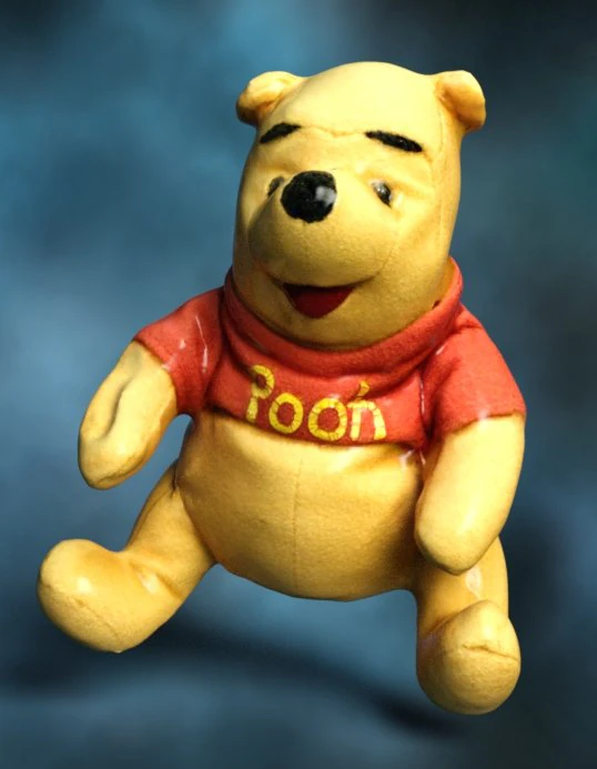 Pooh bear cartoon 3D Model .c4d .max .obj .3ds .fbx .stl .blend 